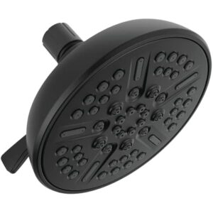 Faucet 8-Spray Touch-Clean Matte Black Shower Head,  Shower Heads, Showerhead, Shower Head Black, 2.5 GPM Water Flow, Matte Black 75898BL