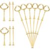 8 Sets Hardware Fittings for Resin Cake Stand Mold - 3 Tier Sun Flower Cake Tray Stand Hardware Holder for Christmas Party Multi-Tiers Cake Fruit Cupcake Plate Stand Handle