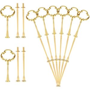 8 Sets Hardware Fittings for Resin Cake Stand Mold - 3 Tier Sun Flower Cake Tray Stand Hardware Holder for Christmas Party Multi-Tiers Cake Fruit Cupcake Plate Stand Handle