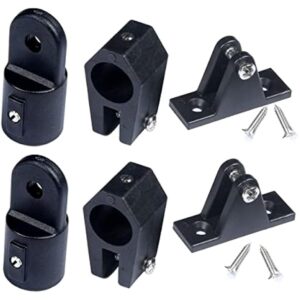 Bimini Top Fitting Hardware Set Fit 7/8 inch Tubing,Bimini Eye End Cap,Jaw Slide,Deck Hinge Bimini Top Hardware