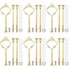 6 Sets 3 Tier Cake Stand Hardware Tiered Tray Plate Hardware Kit Heavy Metal Cake Fruit Food Plate Stand Fitting Stacking Kit for Serving Dessert Cupcake Dish Food(Simple,Gold)