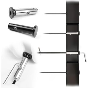 [Patent]  10 Pairs 1/8" Black Swageless Invisible Cable Railing Kit Hardware Swageless Fittings Tensioner and Terminal Hidden for 2"x2" Metal Post T316 Stainless Steel Cable Railing System CB05