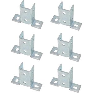 8 Hole Wing Shape 90 Degree Fitting Connector Bracket Braces Fit for 1/2" Bolt in 1 5/8" Strut Channel, 6 Pack