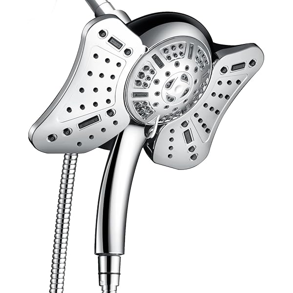 2.5GPM Shower Head with Handheld Spray Combo: 2 in 1 Rainfall Shower Heads high pressure & Handheld Shower Head, 9 Spray Modes/Settings Detachable Shower Head with 60 Inch Hose