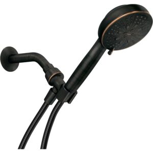 Mediterranean Bronze Hydro Energetix High Pressure Shower Head with Handheld Sprayer Featuring 8 Spray Settings, 200H0BRB