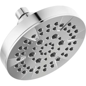 6-Setting Chrome Shower Head with High Pressure Spray, 6 Inch Round Shower Head, Showerheads, 1.75 GPM Flow Rate, Chrome 52535