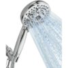 6-Setting Shower Head with Handheld,  High Pressure Hand held Shower Head, 4.7 Inch Chrome Detachable Showerhead Set with 59 Inch Stainless Steel Hose and Adjustable Showerhead Holder