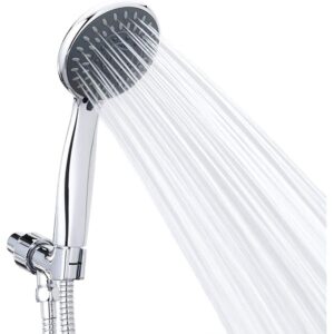 High Pressure Handheld Shower Head  5-Settings Powerful Water Spray Shower Head against Low Pressure Water Flow with Stainless Hose and Adjustable Mount