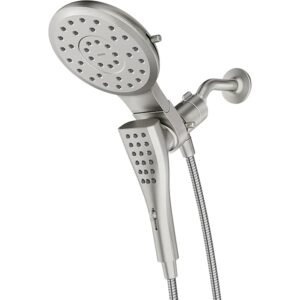 Verso Spot Resist Nickel Round Rain Shower Head and Detachable Handshower Combination with Magnetix Docking System and 60-inch Metal Hose, 220C2SRN