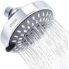 High Pressure Fixed Showerheads,5-Mode High Flow Fixed Showerheads,4inch Rain Shower Heads with adjustable Metal Swivel Ball Jiont