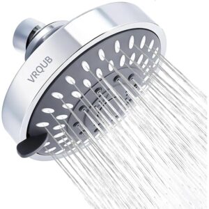 High Pressure Fixed Showerheads,5-Mode High Flow Fixed Showerheads,4inch Rain Shower Heads with adjustable Metal Swivel Ball Jiont